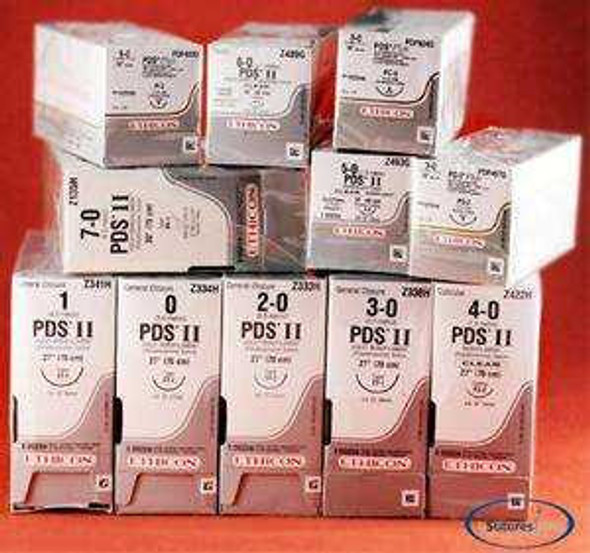 Absorbable Suture with Needle PDS™ II Polydioxanone FS-1 3/8 Circle Reverse Cutting Needle Size 3 - 0 Monofilament Z442H Box of 36 Z442H PDS™ II 128893_BX
