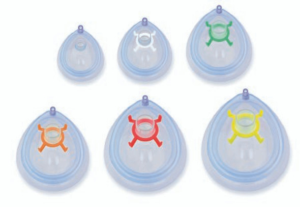 Anesthesia Mask Venticaire® Tail Valve Style Pediatric Size 3 Hook Ring 038-52-415SFPU Box/20