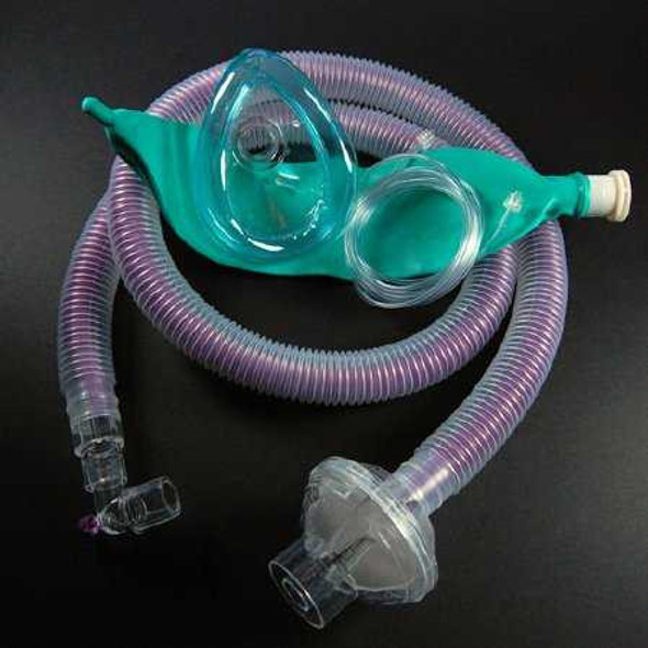Universal Flex2® Anesthesia Breathing Circuit Coaxial Tube 60 Inch Tube Single Limb Adult 3 Liter Bag Single Patient Use D365-6121Z Case of 20 D365-6121Z Universal Flex2® 447317_CS