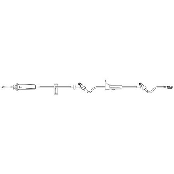 Primary IV Administration Set SafeDay™ Gravity 2 Ports 60 Drops / mL Drip Rate Without Filter 105 Inch Tubing Solution 352635 Case of 50 352635 SafeDay™ 1180260_CS