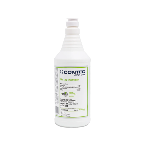 Contec® Healthcare TB1-3300™ Surface Disinfectant Cleaner Alcohol Based Manual Pour Liquid 1 gal. Jug Alcohol Scent NonSterile HCTB3305 Pack of 1