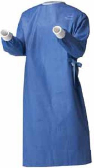 Non-Reinforced Surgical Gown RoyalSilk™ 2X-Large Blue Sterile AAMI Level 3 Disposable 9578 Each/1