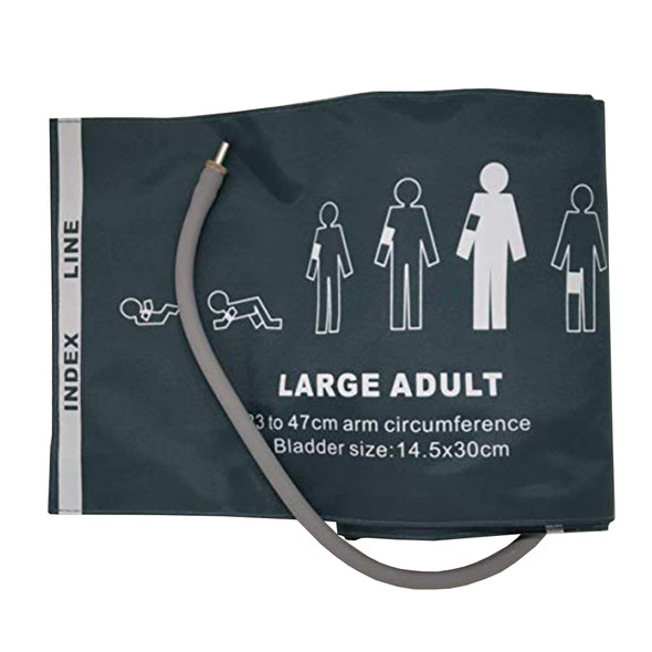 Reusable Blood Pressure Cuff 33 to 47 cm Arm Nylon Cuff Large Adult Cuff U1869S-01-C12 Pack of 1