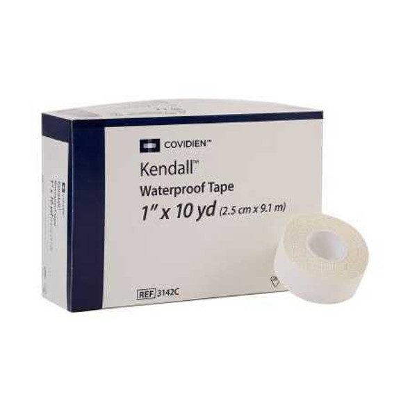 Waterproof Medical Tape Kendall™ White 1 Inch x 10 Yard Cloth NonSterile 3142C Box of 12 3142C Kendall™ 10337_BX