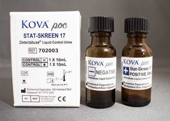Drugs of Abuse Control Set Detectabuse® Stat-Skreen® Positive Level / Negative Level 2 x 10 mL 702003 Pack of 1 702003 Detectabuse® Stat-Skreen® 1130078_EA