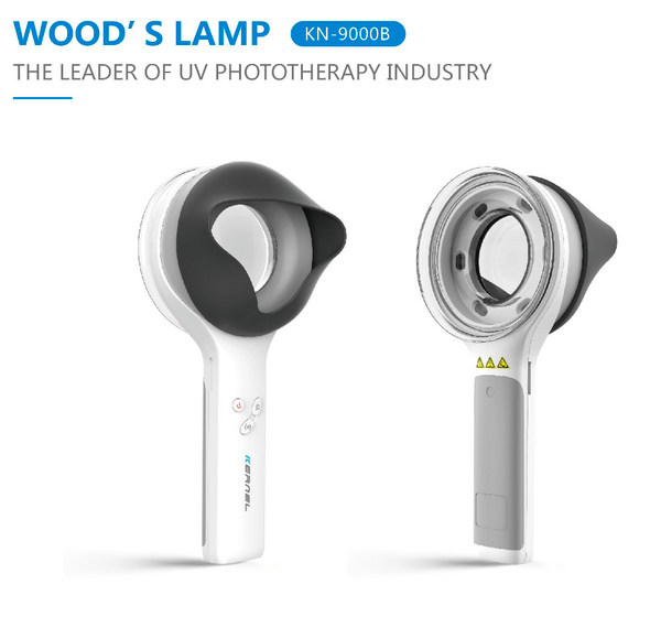 Kernel Wood's Lamp for Skin – Include UVA and White Light, UV Proof Magnifying Lenas, Adjustable View Window, FDA Cleared