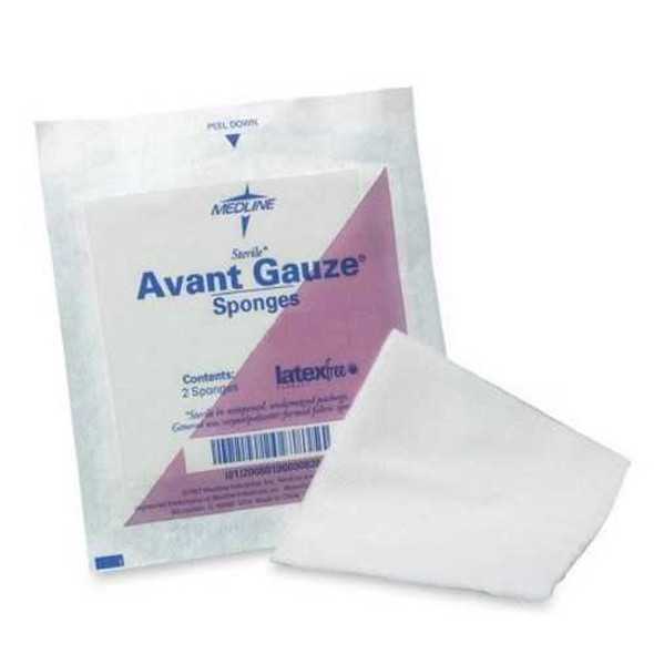 NonWoven Sponge Avant Gauze Polyester / Rayon 4-Ply 3 X 3 Inch Square Sterile NON21334 Box/40 MEDLINE 862615_BX