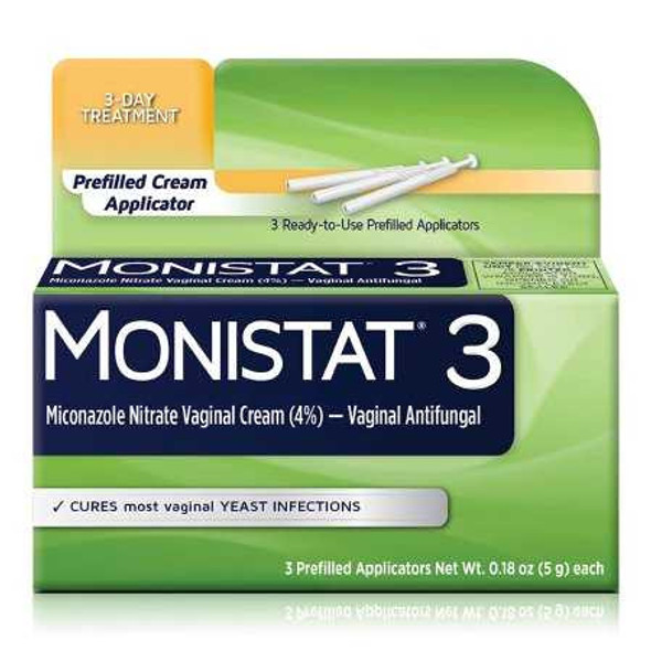 Vaginal Antifungal Monistat® 3 4% Strength Suppository 3 per Box Bottle 63736001518 Box of 3 63736001518 Monistat® 3 943554_BX