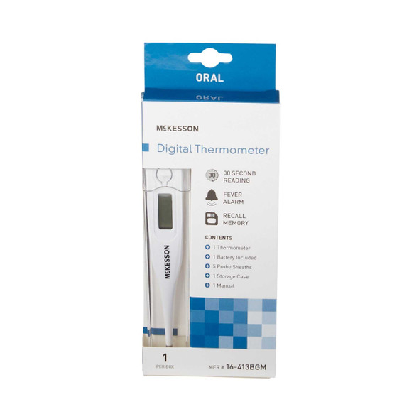 Digital Thermometer McKesson Oral Probe Hand-Held 01-413BGM Each/1 01-413BGM MCK BRAND 793284_EA