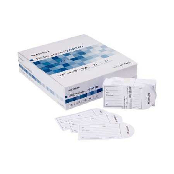 Pill Envelope McKesson White 2-1/4 X 3-1/2 Inch 63-4415 Box/1000 63-4415 MCK BRAND 624665_BX