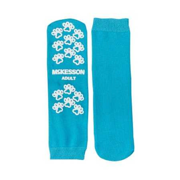 Slipper Socks McKesson Terries Adult Large Teal Above the Ankle 40-3828 Case/48 40-3828 MCK BRAND 334874_CS