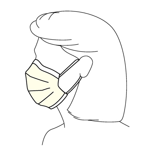 Procedure Mask Pleated Earloops One Size Fits Most Yellow 47117 Box/50 47117 HALYARD SALES LLC 233680_BX