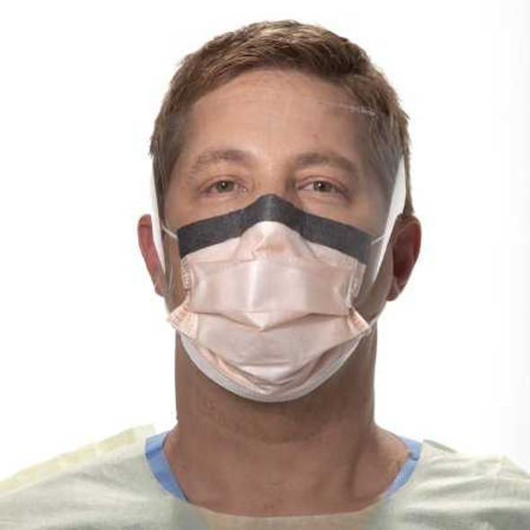Procedure Mask with Eye Shield FluidShield Pleated Earloops One Size Fits Most Orange 47147 Case/100 47147 HALYARD SALES LLC 280649_CS