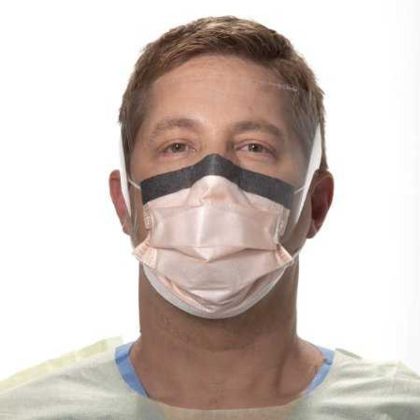 Procedure Mask with Eye Shield FluidShield Pleated Earloops One Size Fits Most Orange 47147 Case/100 47147 HALYARD SALES LLC 280649_CS