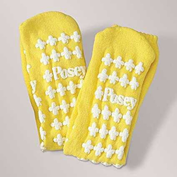 Slipper Socks Adult Large Yellow Above the Ankle 6239LY Pair/1 6239LY POSEY CO. 661655_PR
