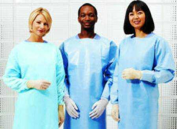 Over-the-Head Protective Procedure Gown One Size Fits Most Blue Unisex NonSterile 5210PG Case/75 5210PG CARDINAL HEALTH 449964_CS