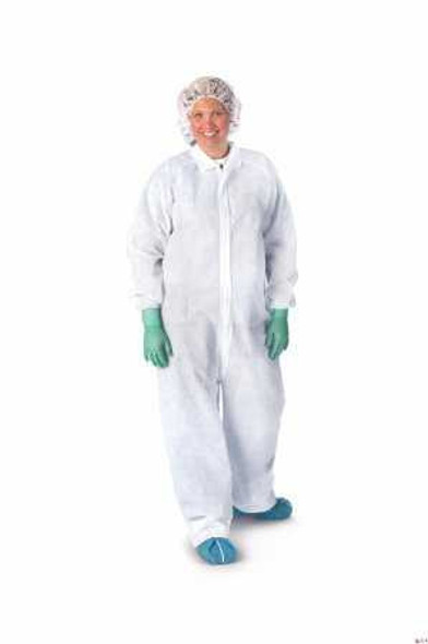 Coverall Classic X-Large White Disposable NONCV150XL Case/25 NONCV150XL MEDLINE 570351_CS