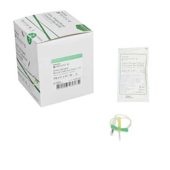 McKesson PREVENT G Blood Collection Set 21 Gauge 3/4 Inch Needle Length Safety Needle 12 Inch Tubing Sterile 16-BC2134 Box/50 16-BC2134 MCK BRAND 1013023_BX