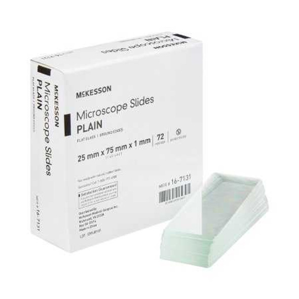 Microscope Slide McKesson 1 X 3 Inch X 1 mm Plain 16-7131 Box/72 16-7131 MCK BRAND 464497_BX