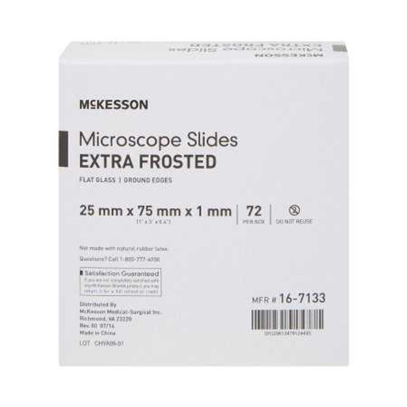 Microscope Slide McKesson 1 X 3 Inch X 1 mm Extra-Frosted 16-7133 Box/72 16-7133 MCK BRAND 464499_BX