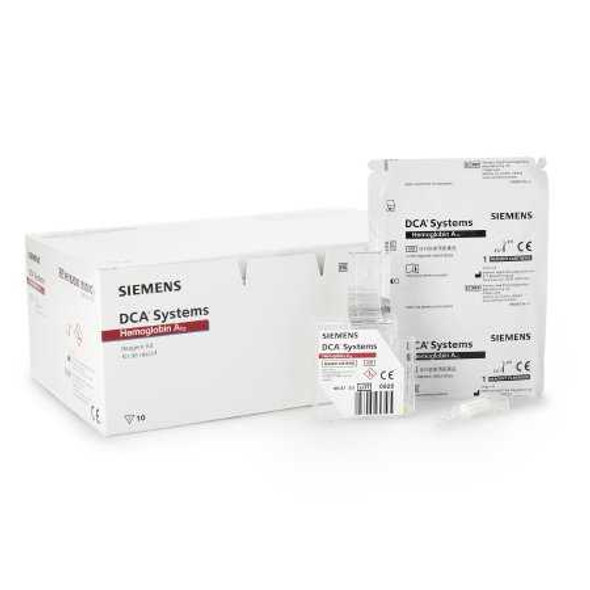 Rapid Diagnostic Test Kit DCA Systems Diabetes Management HbA1c Test Whole Blood Sample CLIA Waived 10 Tests 10311134 Case/40 10311134 SIEMENS MEDICAL SOLUTIONS 213834_CS