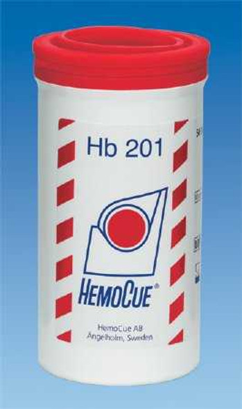 Microcuvette HemoCue Hb 201 Hemoglobin Hgb For HemoCue Photometers 50 Microcuvettes per Vial 10 L Sample Volume 111716 Box/4 111716 HEMOCUE AMERICA 554387_BX