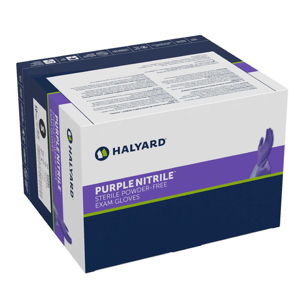 Exam Glove Purple Nitrile Sterile Pair Purple Powder Free Nitrile Ambidextrous Textured Fingertips Chemo Tested Small 55091 Box/100 55091 HALYARD SALES LLC 407602_BX