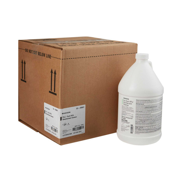 Surface Disinfectant Cleaner McKesson Pro-Tech Alcohol Based Liquid 1 gal. Container Manual Pour Floral Scent 53-28561 Each/1 53-28561 MCK BRAND 484483_EA