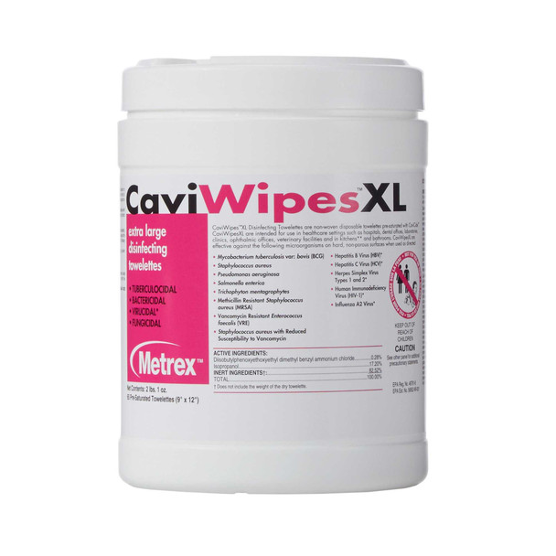 Surface Disinfectant CaviWipes Premoistened Wipe 66 Count Canister Manual Pull Alcohol Scent 13-1150 Box/66 13-1150 CaviWipes 486719_CN