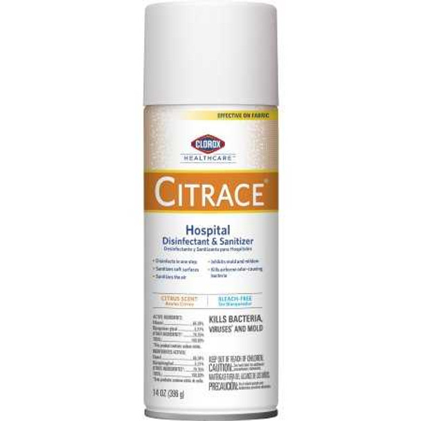 Surface Disinfectant Cleaner Citrace Liquid 14 oz. Can Aerosol Spray Citrus Scent 49100 Case/12 49100 SAALFELD REDISTRIBUTION 156486_CS