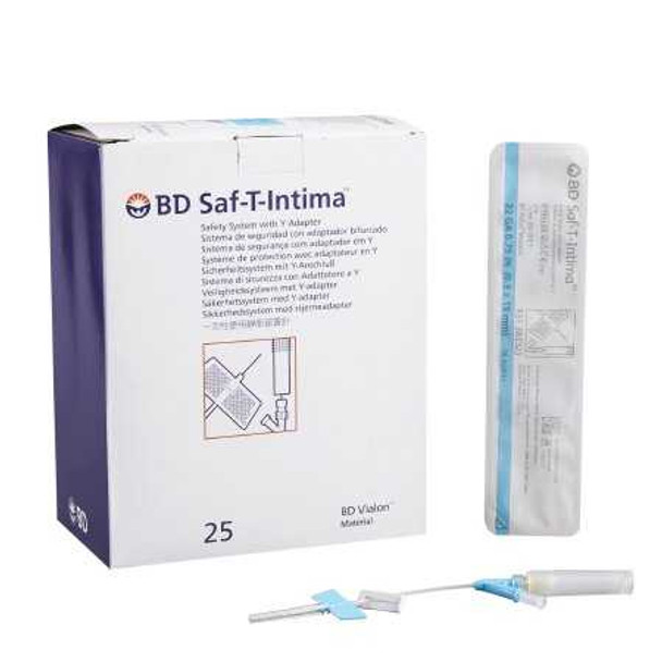 Closed IV Catheter Saf-T-Intima 22 Gauge 3/4 Inch Retracting Needle 383323 Case/200 383323 BECTON-DICKINSON 330110_CS