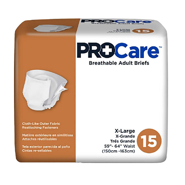 Adult Incontinent Brief ProCare Tab Closure X-Large Disposable Heavy Absorbency CRB-014/1 BG/15 CRB-014/1 FIRST QUALITY PRODUCTS INC. 862807_BG