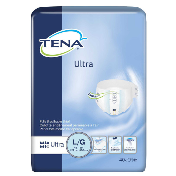 Adult Incontinent Brief TENA Ultra Tab Closure Large Disposable Heavy Absorbency 67300 Case/2 67300 SCA PERSONAL CARE 321487_CS