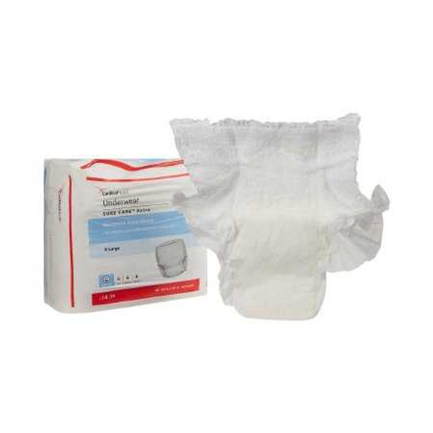 Adult Absorbent Underwear Simplicity Pull On X-Large Disposable Moderate Absorbency 1850 Case/56 1850 KENDALL HEALTHCARE PROD INC. 814885_CS