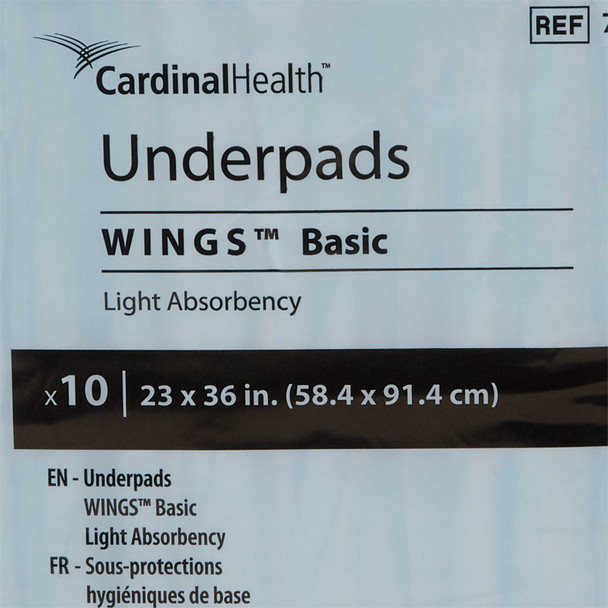 Underpad Simplicity 23 X 36 Inch Disposable Fluff Moderate Absorbency 7176 Pack/10 7176 KENDALL HEALTHCARE PROD INC. 406849_BG