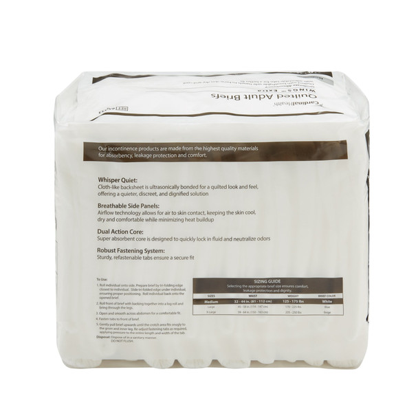 Unisex Adult Incontinence Brief Simplicity™ Medium Disposable Moderate Absorbency 65033 Bag/10