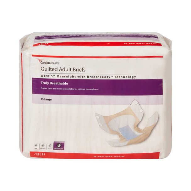 Adult Incontinent Brief Wings Tab Closure X-Large Disposable Heavy Absorbency 67035 Bag/1 67035 KENDALL HEALTHCARE PROD INC. 864861_BG