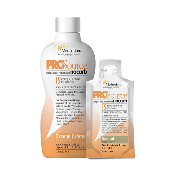 Protein Supplement ProSource NoCarb Orange Creme 32 oz. Bottle Ready to Use 11545 Each/1 11545 NATIONAL NUTRITION 740332_EA