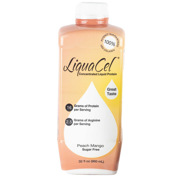 Protein Supplement LiquaCel Peach Mango 32 oz. Bottle Ready to Use GH-87 Case/6 GH-87 GLOBAL HEALTH PRODUCTS INC 943255_CS