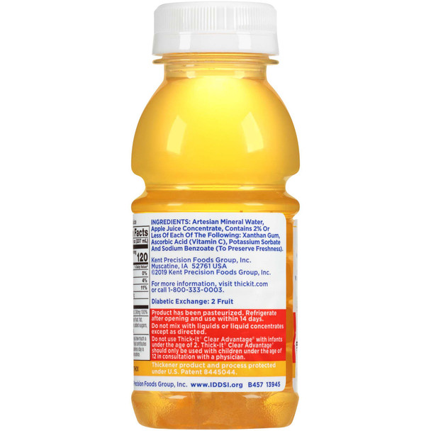 Thickened Beverage Thick-It AquaCareH2O 8 oz. Bottle Apple Ready to Use Honey B457-L9044 Each/1 B457-L9044 PRECISION FOODS INC 803928_EA