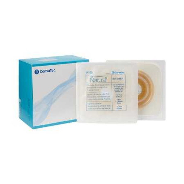 Ostomy Barrier Sur-Fit Natura Durahesive Trim to Fit Moldable Flexible 2-1/4 Inch Flange Hydrocolloid 1-1/4 to 1-3/4 Inch Stoma 411804 Box/10 411804 CONVA TEC 581641_BX