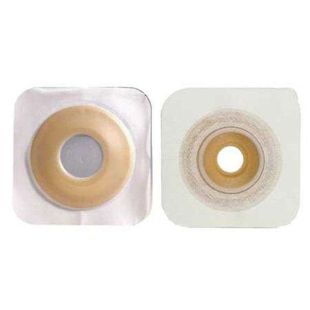 Colostomy Barrier Sur-Fit Natura Pre-Cut Extended Wear Durahesive White Tape 2-1/4 Inch Flange Sur-Fit Natura Hydrocolloid 1-1/2 Inch Stoma 413185 Box/10 413185 CONVA TEC 466135_BX