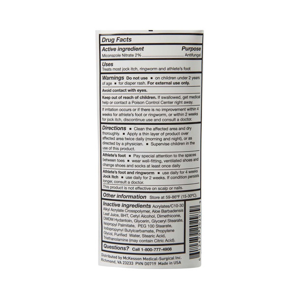 Antifungal McKesson 2% Strength Cream 4 oz. Tube 53-6391 TU/1 53-6391 MCK BRAND 997140_TU