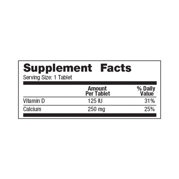 Calcium with Vitamin D Supplement McKesson Brand 250 mg Strength Tablet 100 per Bottle 57896073101 BT/100 57896073101 MCK BRAND 633785_BT