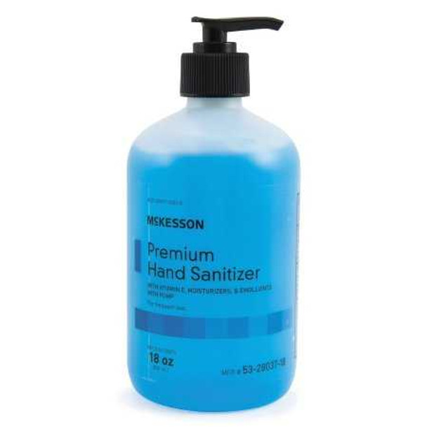 Hand Sanitizer McKesson Premium 18 oz. Ethanol Gel Pump Bottle 53-28037-18 Case/12 53-28037-18 MCK BRAND 937919_CS