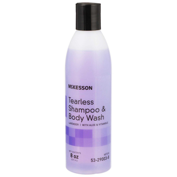 Tearless Shampoo and Body Wash McKesson 8 oz. Squeeze Bottle Lavender Scent 53-29003-8 Case/48 53-29003-8 MCK BRAND 877035_CS