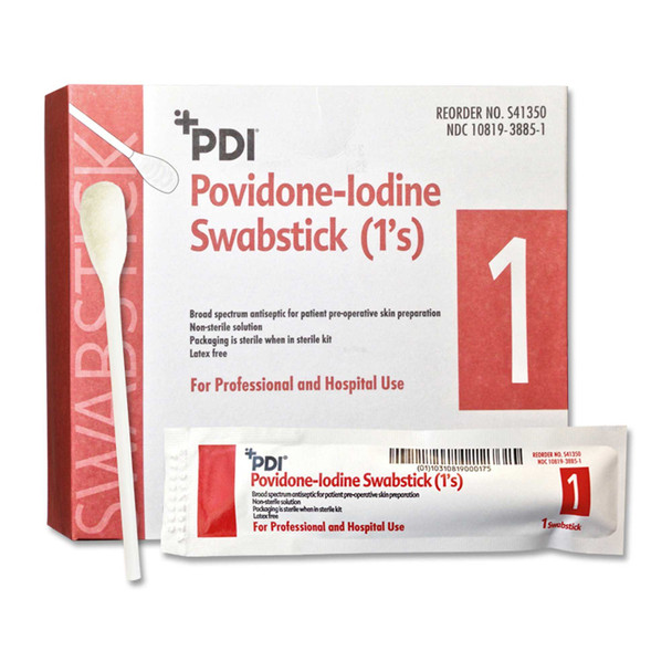 Impregnated Swabstick PDI 1 Pack Individual Packet 10% Povidone-Iodine S41350 Each/1 S41350 PDI/NICE-PAK 188681_EA