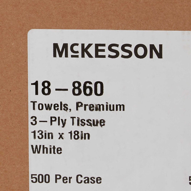 Procedure Towel McKesson 13 X 18 Inch White 18-860 Case/500 18-860 MCK BRAND 152050_CS