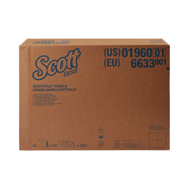 Paper Towel Scott Scottfold Multi-Fold 8-1/10 X 12-2/5 Inch 01960 Case/4375 1960 KIMBERLY CLARK PROFESSIONAL & 667642_CS