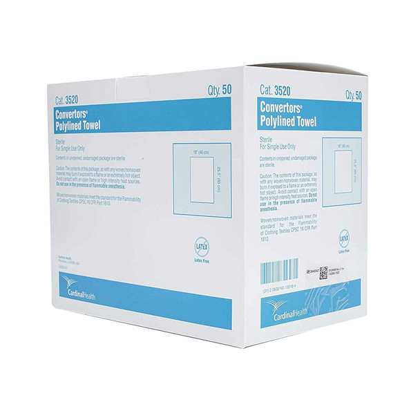 Procedure Towel Best Value 18 W X 26 L Inch White Sterile 3520 Case/100 3520 CARDINAL HEALTH 413566_CS